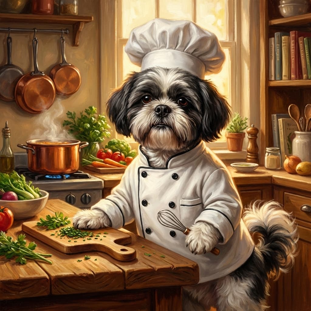 Chef Pet Portrait Example