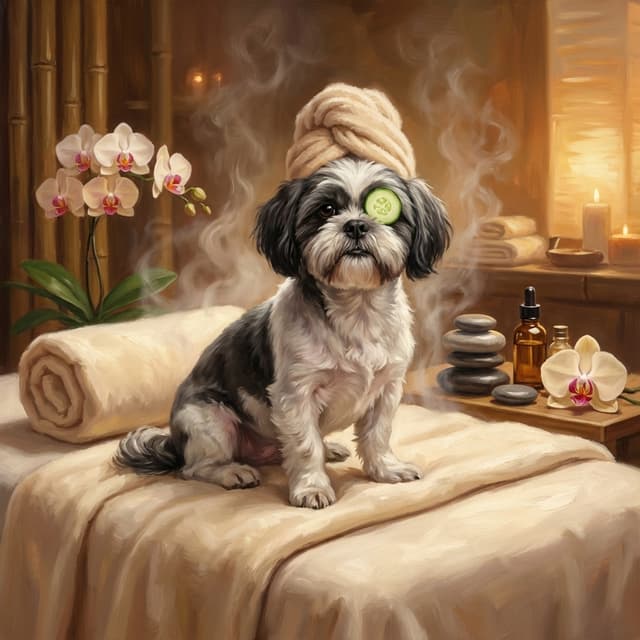 Spa pet portrait style