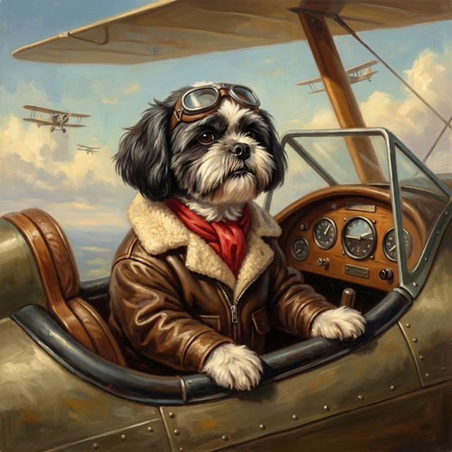 Pilot pet portrait style