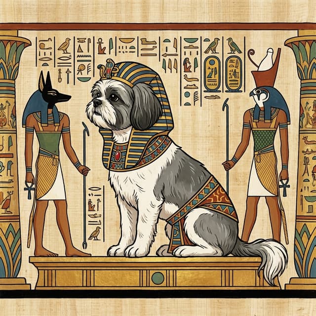 Ancient Egyptians pet portrait style