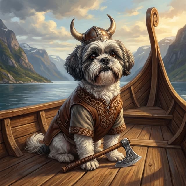 Vikings pet portrait style