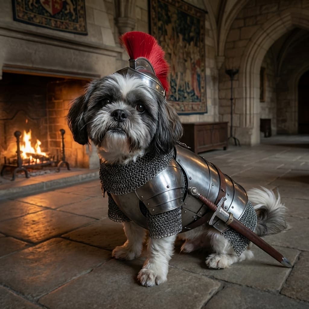 Medieval Knights Pet Portrait Example