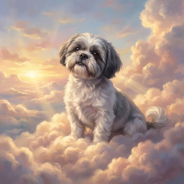 In the Clouds pet portrait style