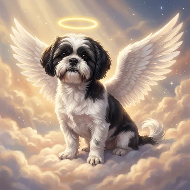Angel pet portrait style