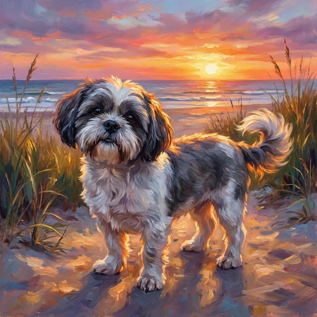 Sunset pet portrait example