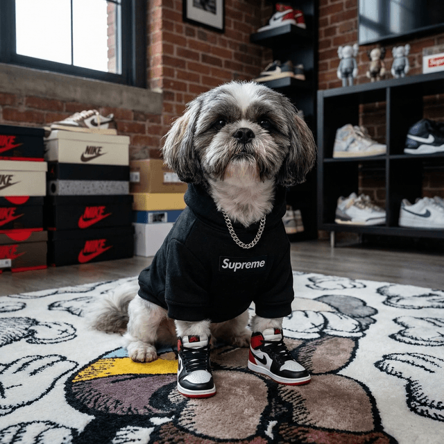 Hypebeast pet portrait style