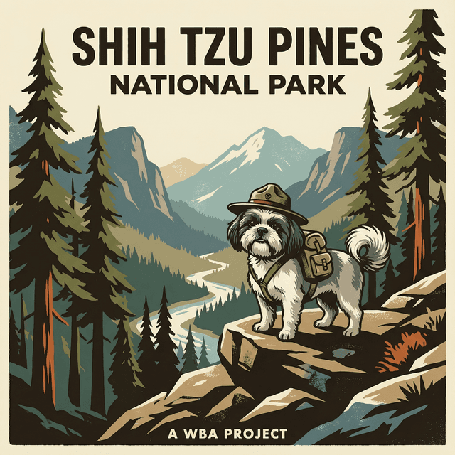 WBA National Park Poster pet portrait style