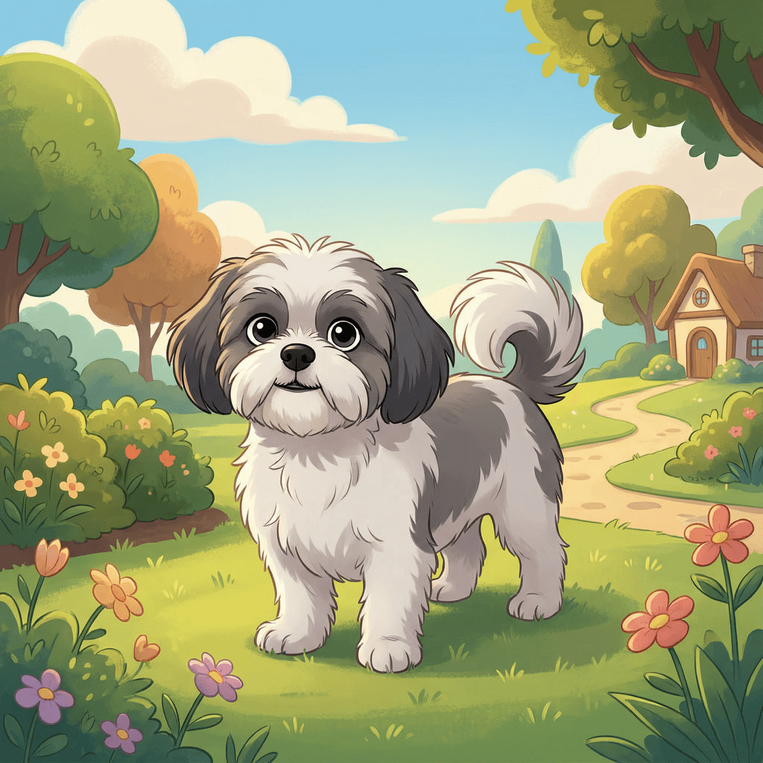 Classic Hand-Drawn Pet Portrait Example