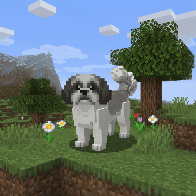 Minecraft pet portrait style