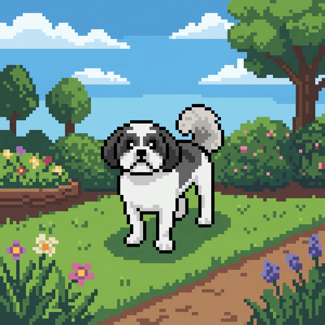 Pixel Art pet portrait style