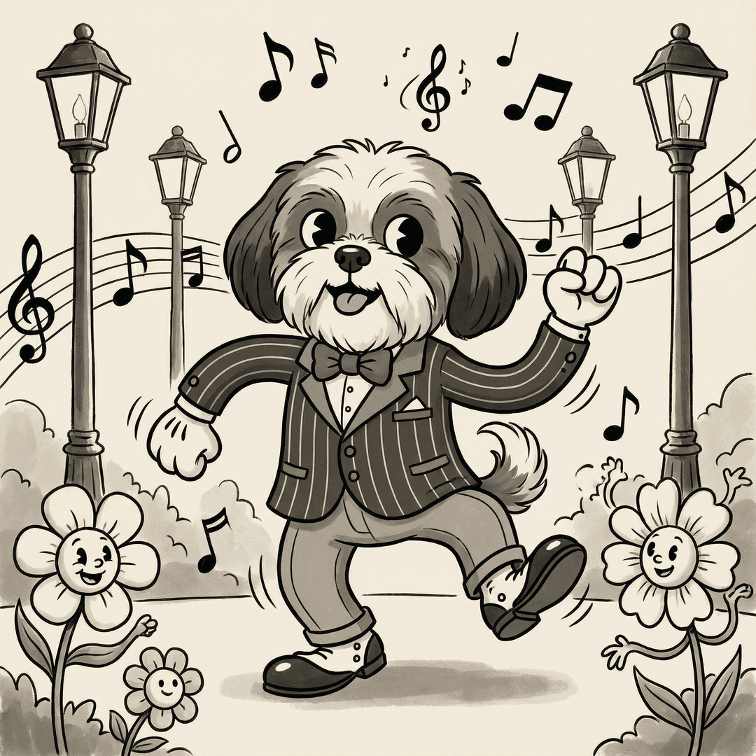 Rubber Hose Pet Portrait Example