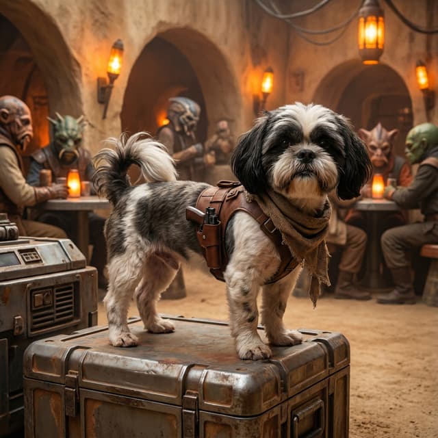 Space Used Future pet portrait style