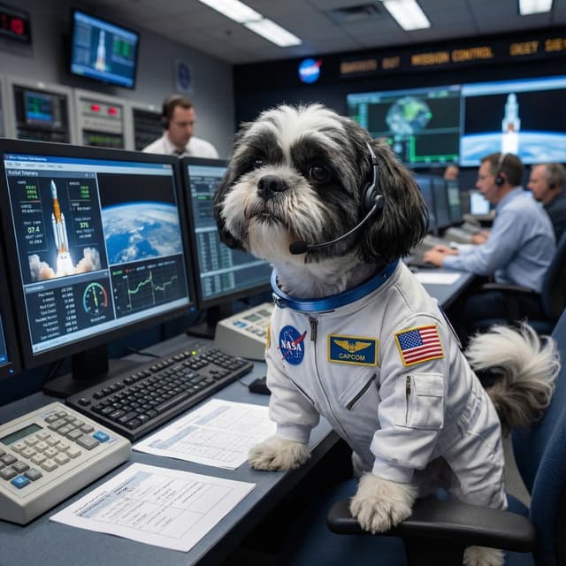 NASA pet portrait style