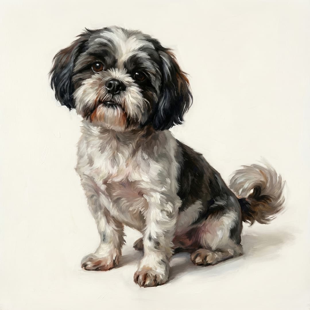 Plain White Pet Portrait Example