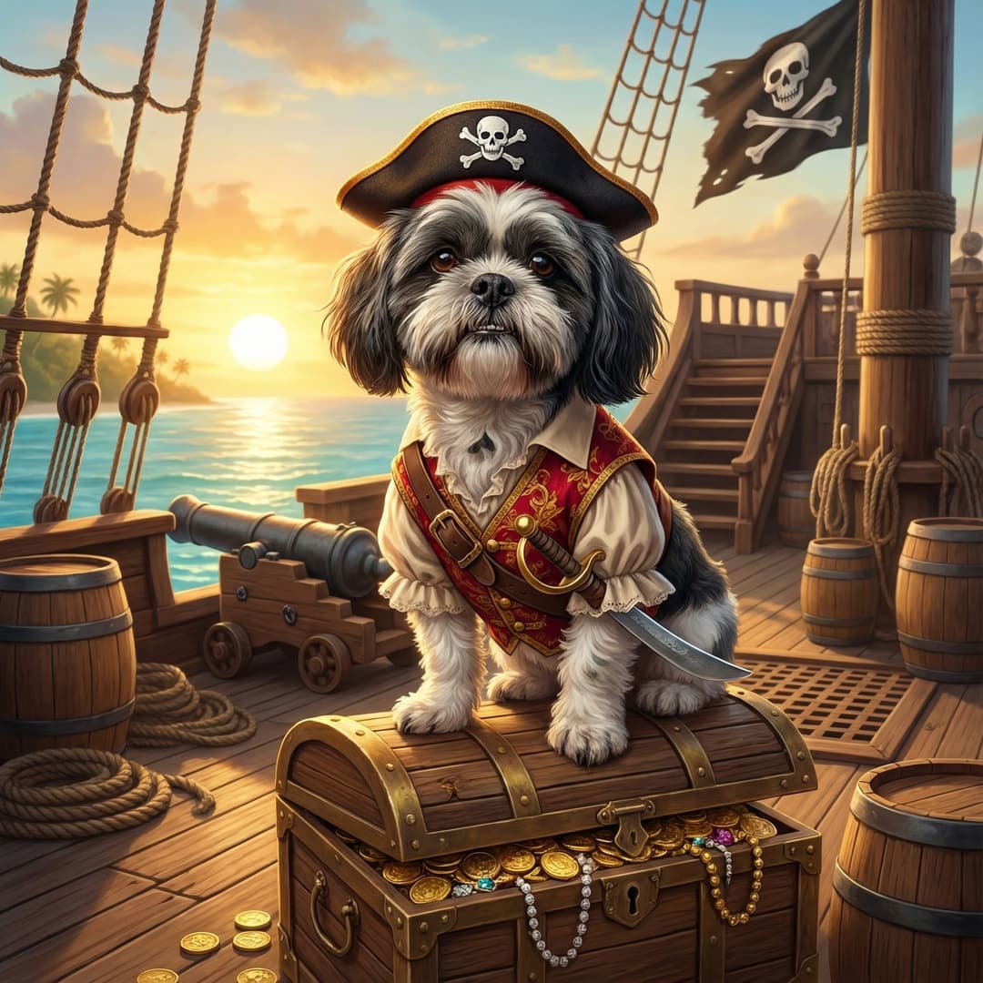 Pirates Pet Portrait Example