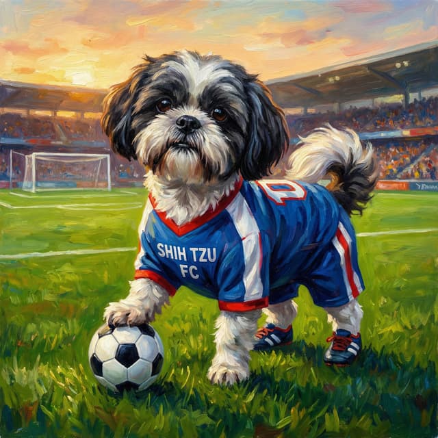 Fútbol pet portrait style