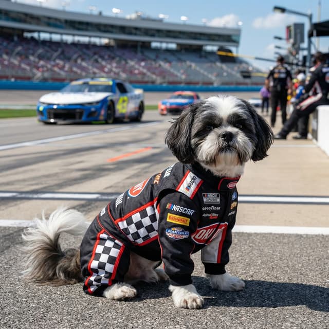 NASCAR pet portrait style